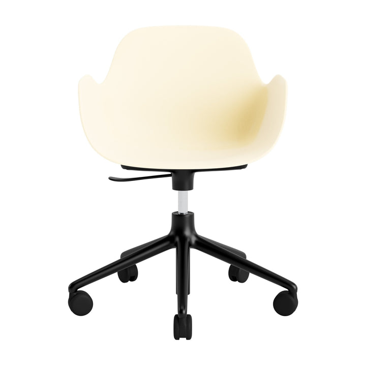 Form Armchair Swivel 5W Gas Lift Aluminum - Normann Copenhagen Swivel Chairs - Form Armchair Swivel 5W Gas Lift Black Alu - Brown - HORNE