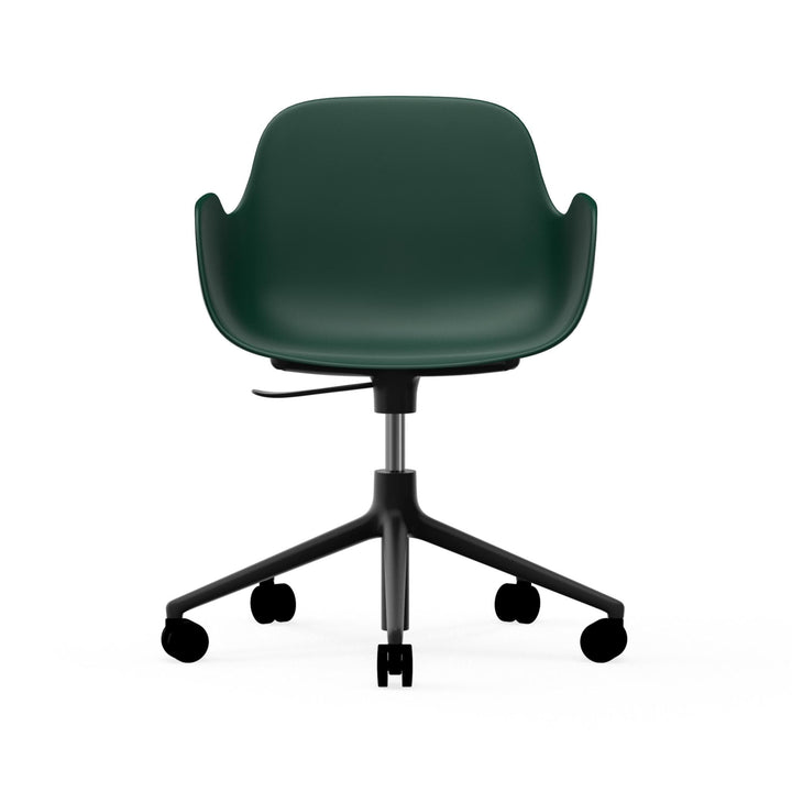 Form Armchair Swivel 5W Gas Lift Aluminum - Normann Copenhagen Swivel Chairs - Form Armchair Swivel 5W Gas Lift Alu - Bright Blue - HORNE