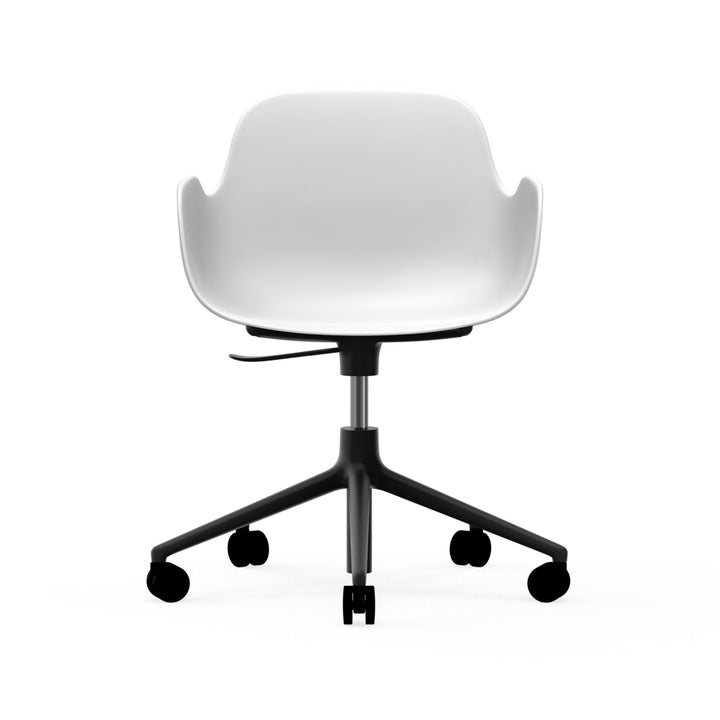 Form Armchair Swivel 5W Gas Lift Aluminum - Normann Copenhagen Swivel Chairs - Form Armchair Swivel 5W Gas Lift Black Alu - Grey - HORNE
