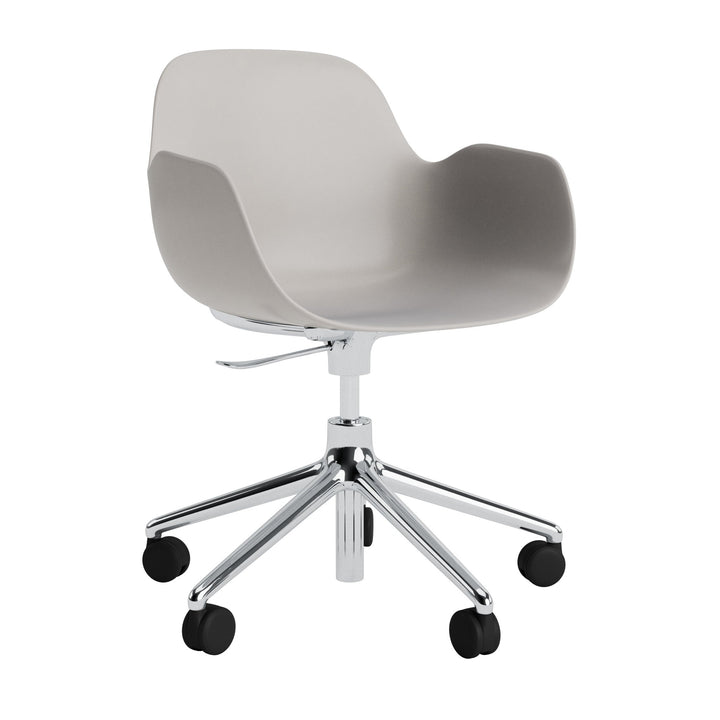 Form Armchair Swivel 5W Gas Lift Aluminum - Normann Copenhagen Swivel Chairs - Form Armchair Swivel 5W Gas Lift Alu - Warm Grey - HORNE
