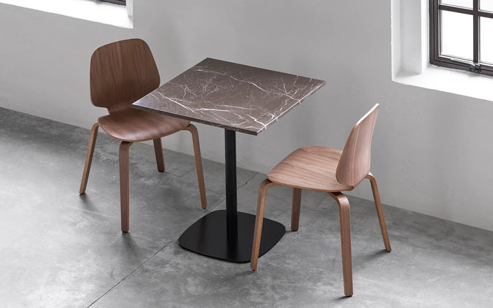Form Café Table H74.5 70x70 cm Wood - Normann Copenhagen Cafe Tables - Black Oak - HORNE