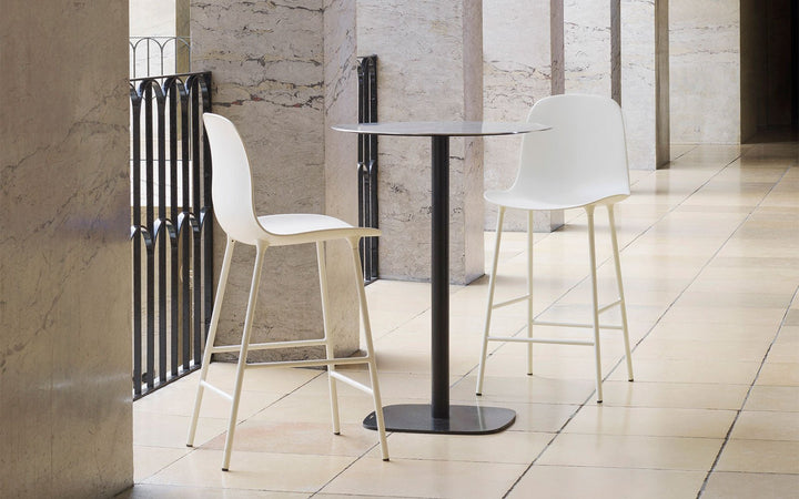Form Café Table H74.5 Ø60 cm Wood - Normann Copenhagen Cafe Tables - Black Oak - HORNE