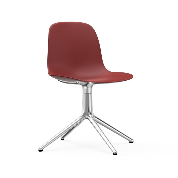 Form Chair Swivel 4L Aluminum - Normann Copenhagen Swivel Chairs - Form Chair Swivel 4L Alu - Red - HORNE