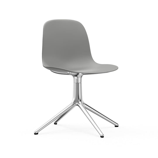 Form Chair Swivel 4L Aluminum - Normann Copenhagen Swivel Chairs - Form Chair Swivel 4L Alu - Grey - HORNE