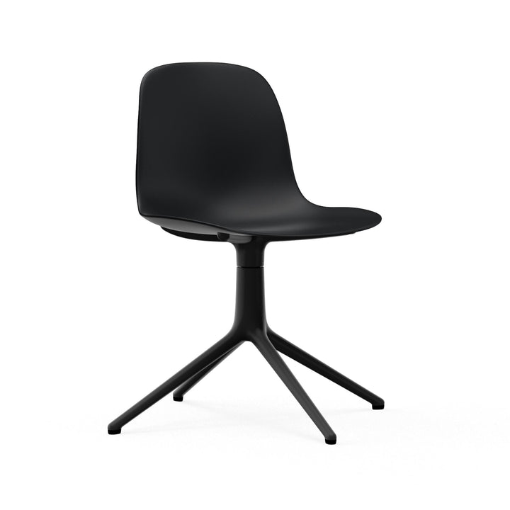 Form Chair Swivel 4L Aluminum - Normann Copenhagen Swivel Chairs - Form Chair Swivel 4L Black Alu - Black - HORNE