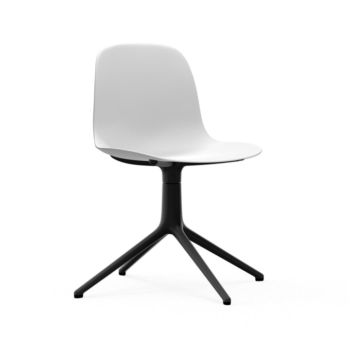 Form Chair Swivel 4L Aluminum - Normann Copenhagen Swivel Chairs - Form Chair Swivel 4L Black Alu - White - HORNE