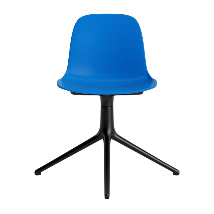 Form Chair Swivel 4L Aluminum - Normann Copenhagen Swivel Chairs - Form Chair Swivel 4L Black Alu - Bright Blue - HORNE