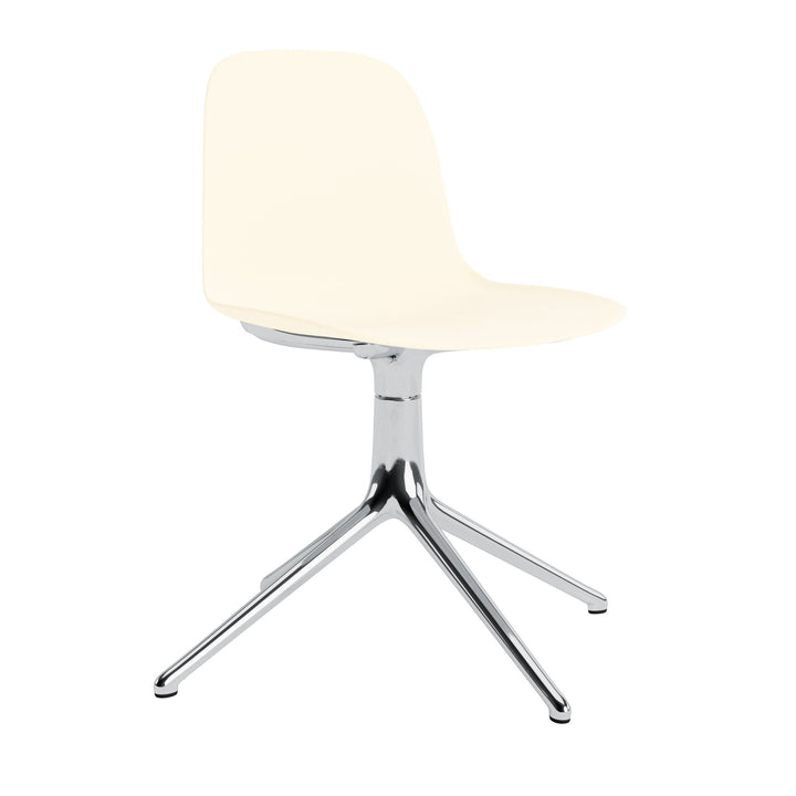 Form Chair Swivel 4L Aluminum - Normann Copenhagen Swivel Chairs - Form Chair Swivel 4L Alu - Cream - HORNE
