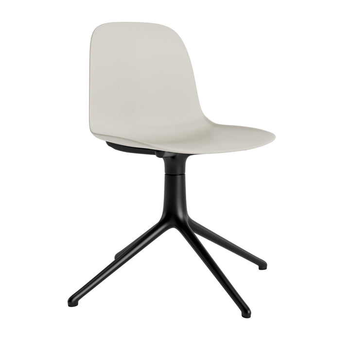 Form Chair Swivel 4L Aluminum - Normann Copenhagen Swivel Chairs - Form Chair Swivel 4L Black Alu - Light Grey - HORNE