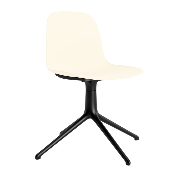 Form Chair Swivel 4L Aluminum - Normann Copenhagen Swivel Chairs - Form Chair Swivel 4L Black Alu - Cream - HORNE