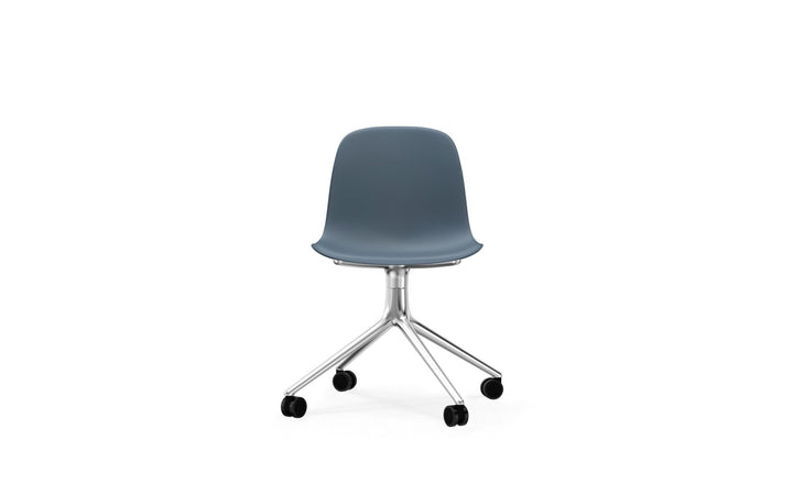 Form Chair Swivel 4W Aluminum - Normann Copenhagen Swivel Chairs - Form Chair Swivel 4W Alu - Bright Blue - HORNE