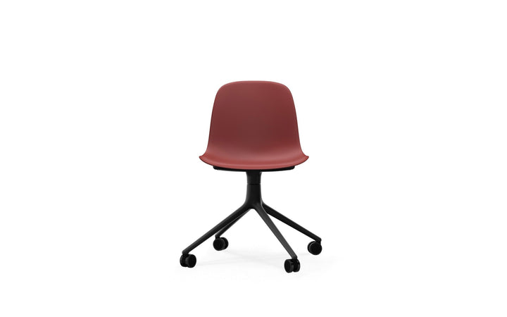 Form Chair Swivel 4W Aluminum - Normann Copenhagen Swivel Chairs - Form Chair Swivel 4W Black Alu - Bright Blue - HORNE