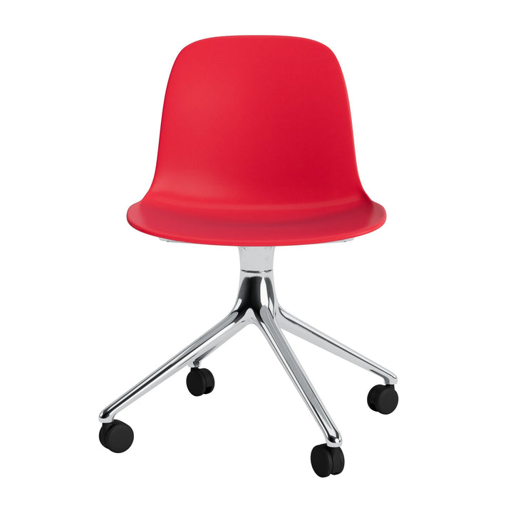 Form Chair Swivel 4W Aluminum - Normann Copenhagen Swivel Chairs - Form Chair Swivel 4W Alu - Bright Blue - HORNE