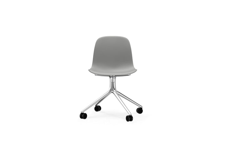 Form Chair Swivel 4W Aluminum - Normann Copenhagen Swivel Chairs - Form Chair Swivel 4W Alu - Bright Blue - HORNE