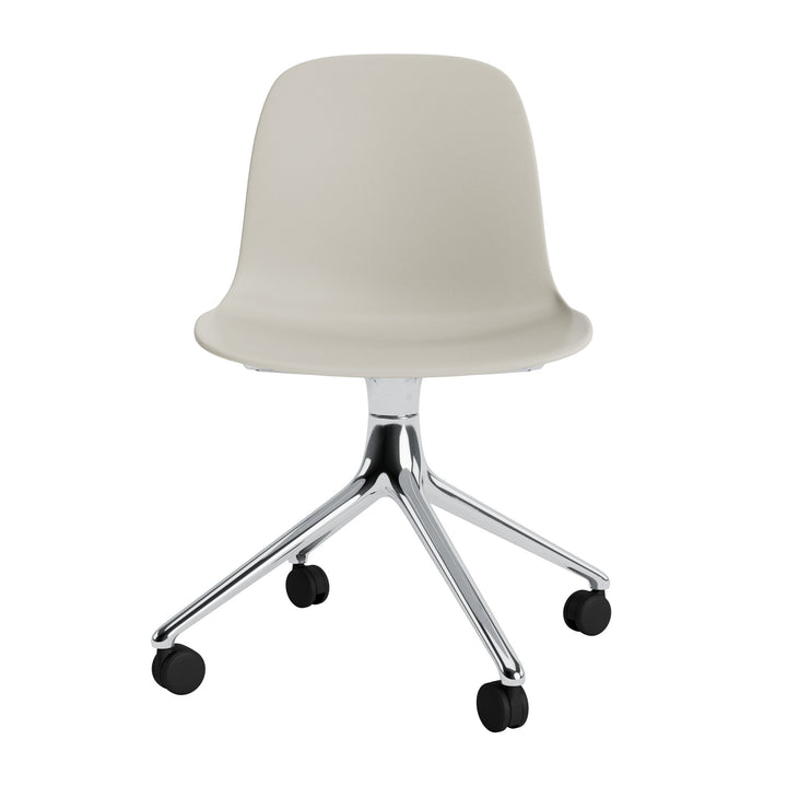 Form Chair Swivel 4W Aluminum - Normann Copenhagen Swivel Chairs - Form Chair Swivel 4W Alu - Bright Blue - HORNE