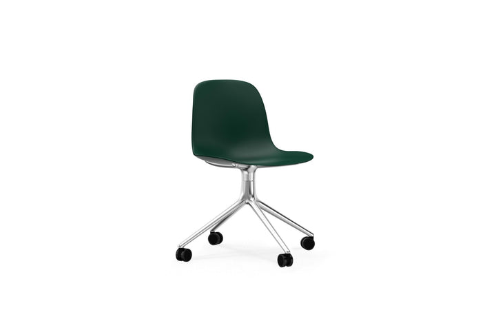Form Chair Swivel 4W Aluminum - Normann Copenhagen Swivel Chairs - Form Chair Swivel 4W Alu - Green - HORNE