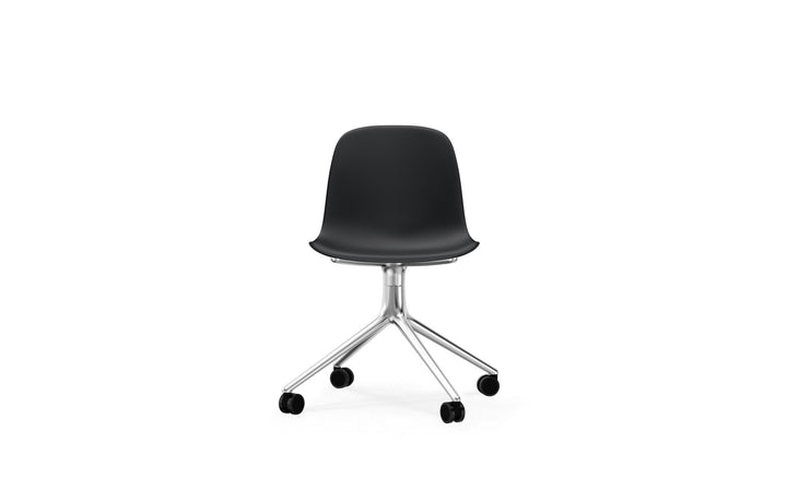 Form Chair Swivel 4W Aluminum - Normann Copenhagen Swivel Chairs - Form Chair Swivel 4W Alu - Bright Blue - HORNE
