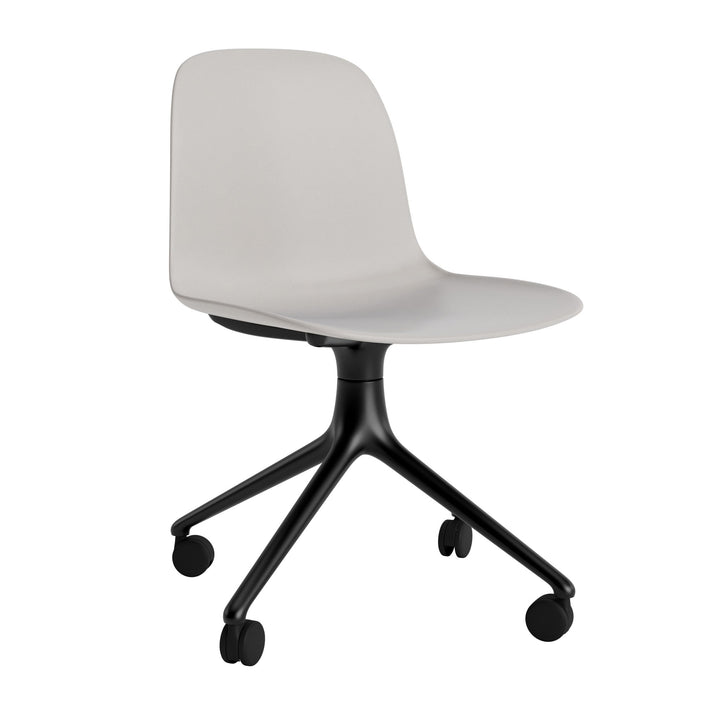Form Chair Swivel 4W Aluminum - Normann Copenhagen Swivel Chairs - Form Chair Swivel 4W Black Alu - Warm Grey - HORNE