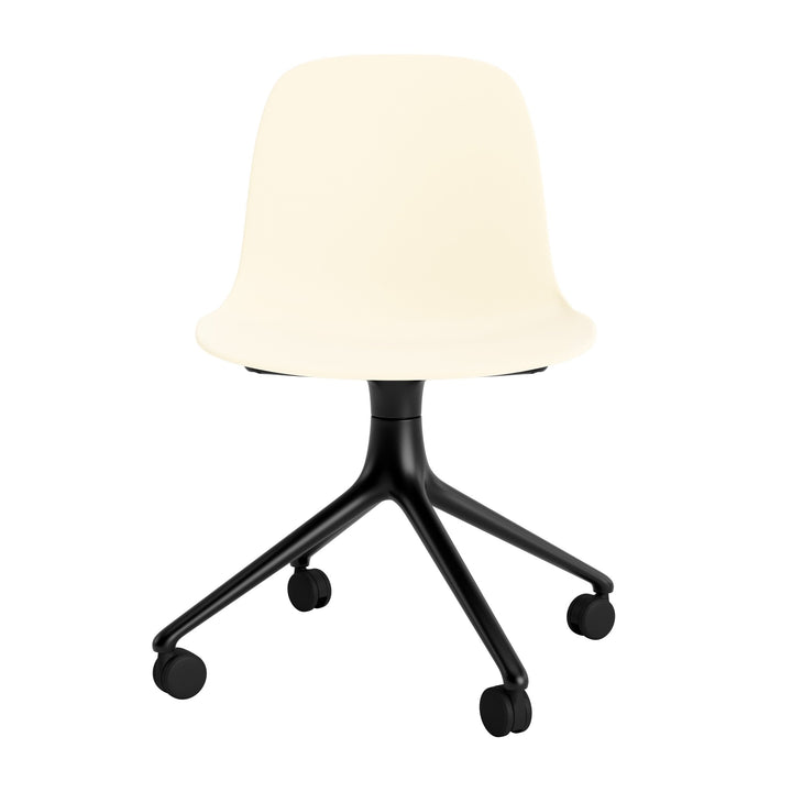 Form Chair Swivel 4W Aluminum - Normann Copenhagen Swivel Chairs - Form Chair Swivel 4W Black Alu - Bright Blue - HORNE