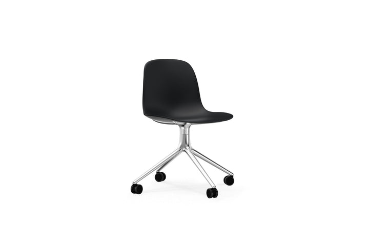 Form Chair Swivel 4W Aluminum - Normann Copenhagen Swivel Chairs - Form Chair Swivel 4W Alu - Black - HORNE