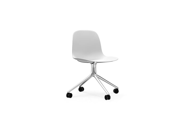 Form Chair Swivel 4W Aluminum - Normann Copenhagen Swivel Chairs - Form Chair Swivel 4W Alu - White - HORNE