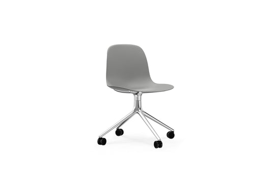 Form Chair Swivel 4W Aluminum - Normann Copenhagen Swivel Chairs - Form Chair Swivel 4W Alu - Grey - HORNE