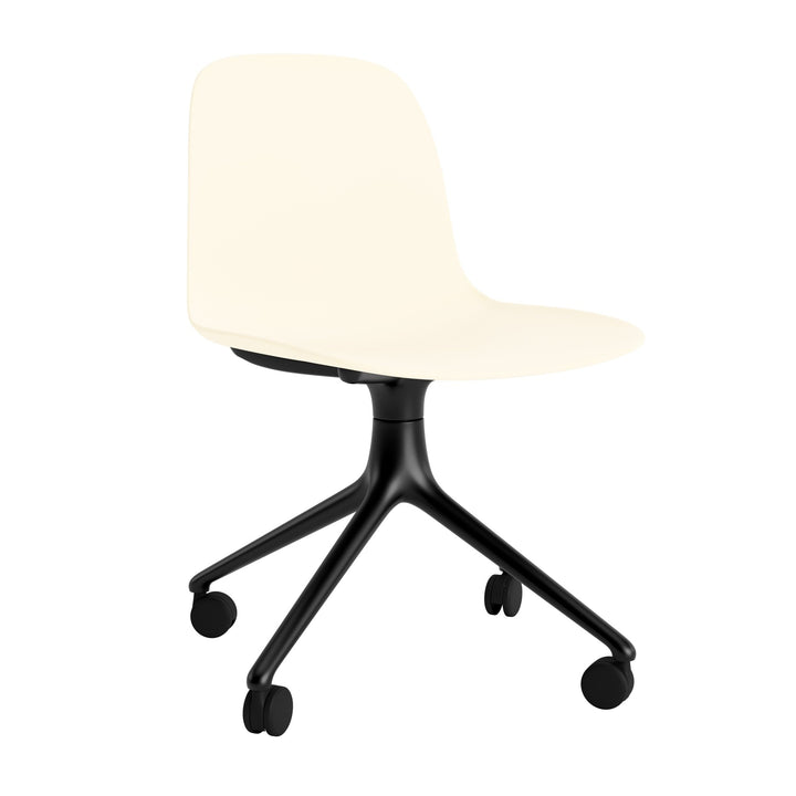 Form Chair Swivel 4W Aluminum - Normann Copenhagen Swivel Chairs - Form Chair Swivel 4W Black Alu - Cream - HORNE
