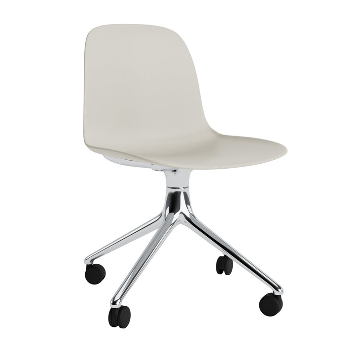 Form Chair Swivel 4W Aluminum - Normann Copenhagen Swivel Chairs - Form Chair Swivel 4W Alu - Light Grey - HORNE