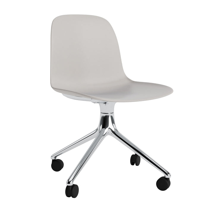 Form Chair Swivel 4W Aluminum - Normann Copenhagen Swivel Chairs - Form Chair Swivel 4W Alu - Warm Grey - HORNE