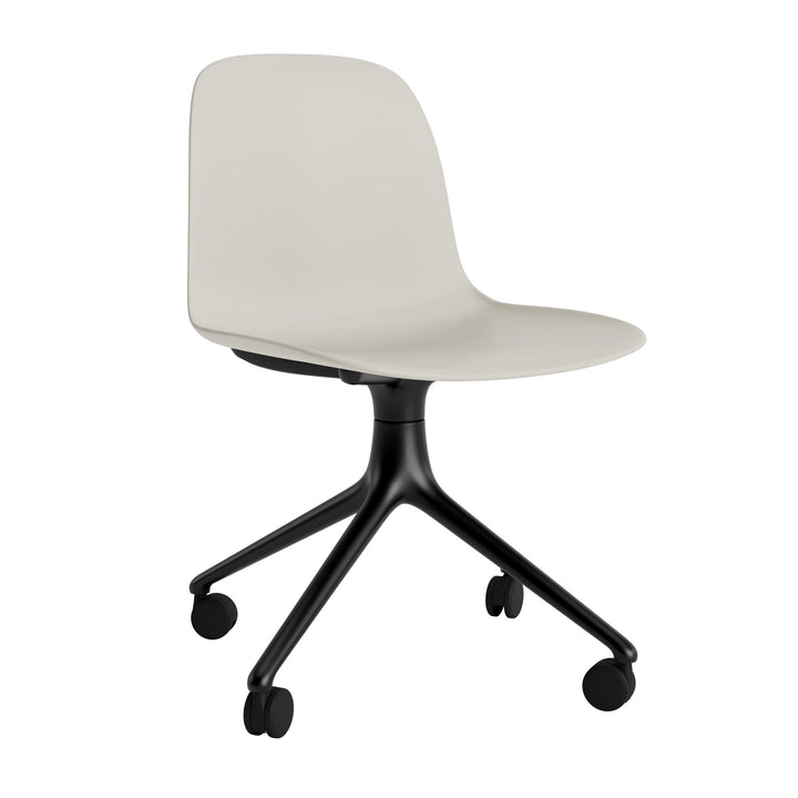 Form Chair Swivel 4W Aluminum - Normann Copenhagen Swivel Chairs - Form Chair Swivel 4W Black Alu - Light Grey - HORNE
