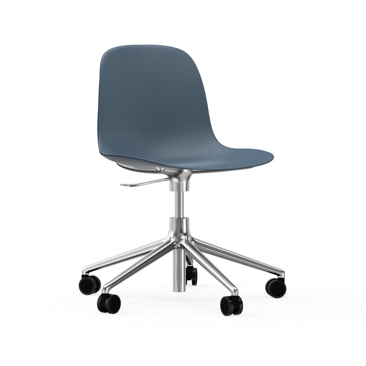 Form Chair Swivel 5W Gas Lift Aluminum - Normann Copenhagen Swivel Chairs - Form Chair Swivel 5W Gas Lift Alu - Blue - HORNE