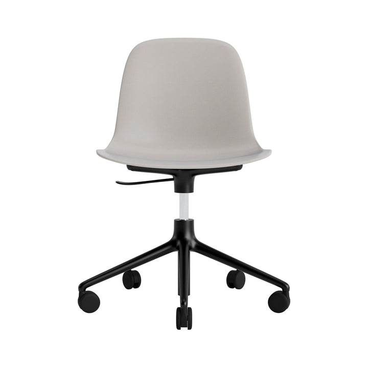 Form Chair Swivel 5W Gas Lift Aluminum - Normann Copenhagen Swivel Chairs - Form Chair Swivel 5W Gas Lift Black Alu - Bright Blue - HORNE