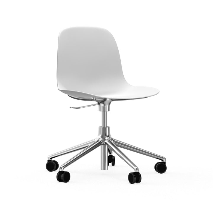 Form Chair Swivel 5W Gas Lift Aluminum - Normann Copenhagen Swivel Chairs - Form Chair Swivel 5W Gas Lift Alu - White - HORNE