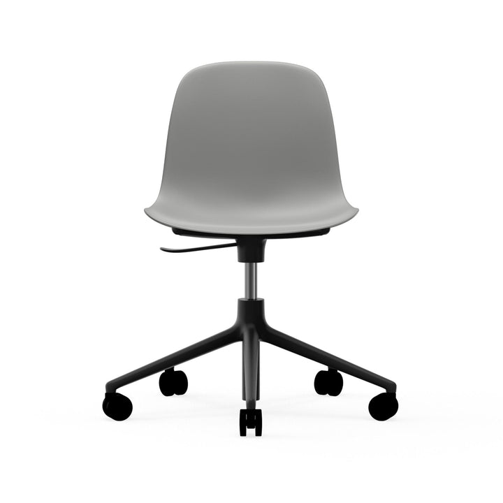 Form Chair Swivel 5W Gas Lift Aluminum - Normann Copenhagen Swivel Chairs - Form Chair Swivel 5W Gas Lift Black Alu - Bright Blue - HORNE