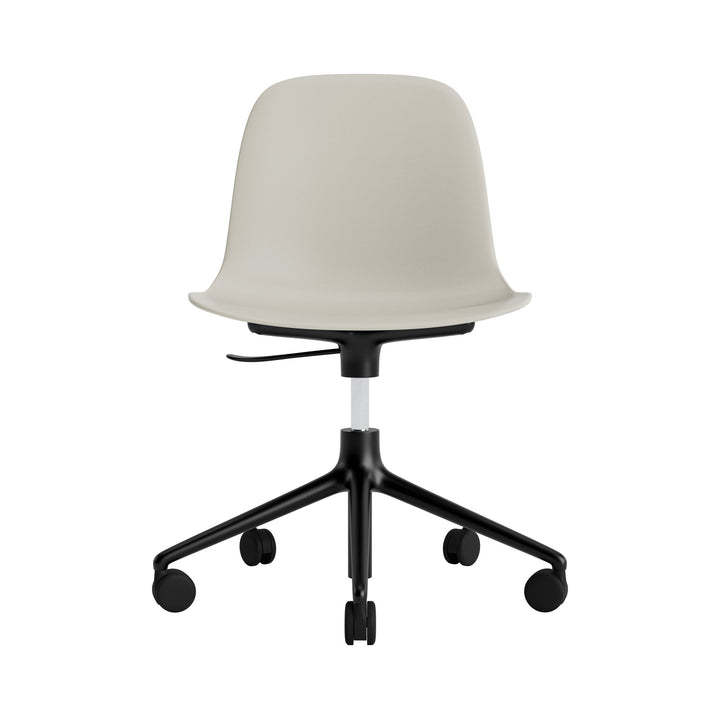 Form Chair Swivel 5W Gas Lift Aluminum - Normann Copenhagen Swivel Chairs - Form Chair Swivel 5W Gas Lift Black Alu - Bright Blue - HORNE