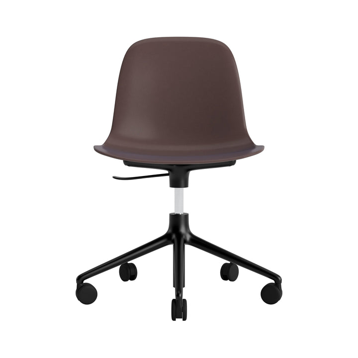 Form Chair Swivel 5W Gas Lift Aluminum - Normann Copenhagen Swivel Chairs - Form Chair Swivel 5W Gas Lift Black Alu - Bright Blue - HORNE