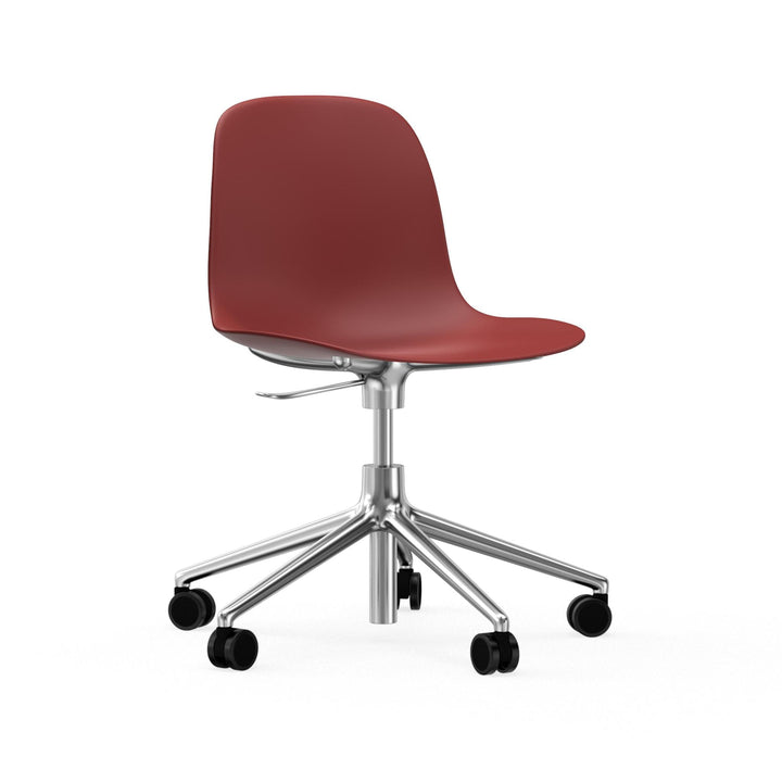 Form Chair Swivel 5W Gas Lift Aluminum - Normann Copenhagen Swivel Chairs - Form Chair Swivel 5W Gas Lift Alu - Red - HORNE