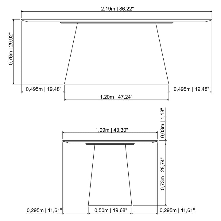 Fortaleza Dining Table - Urbia Tables - Nogal - HORNE