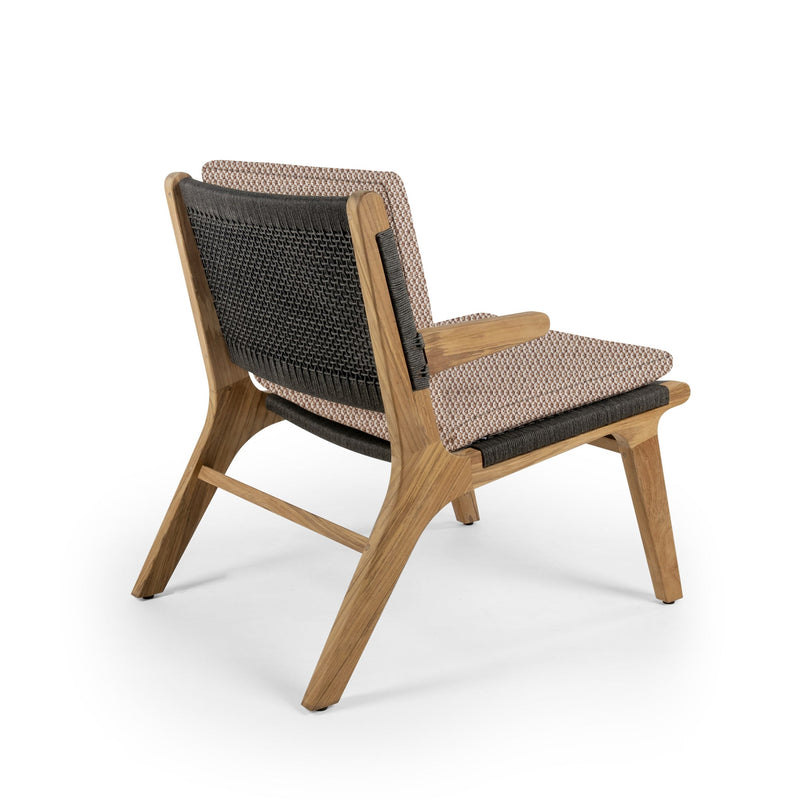 Forte Lounge Chair - Open Weave - BETACO Chairs - Linen Rope / Teak - HORNE