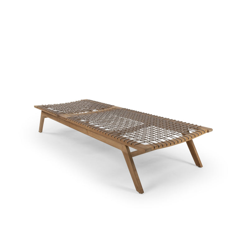 Forte Sun Lounger - BETACO Chairs - Taupe Straps / Teak - HORNE