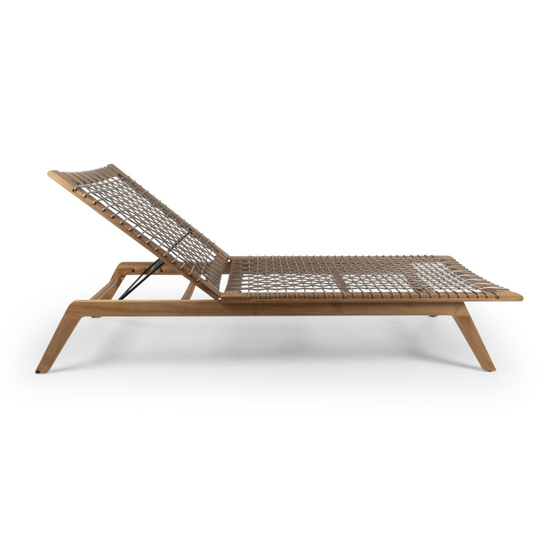 Forte Sun Lounger - BETACO Chairs - Taupe Straps / Teak - HORNE