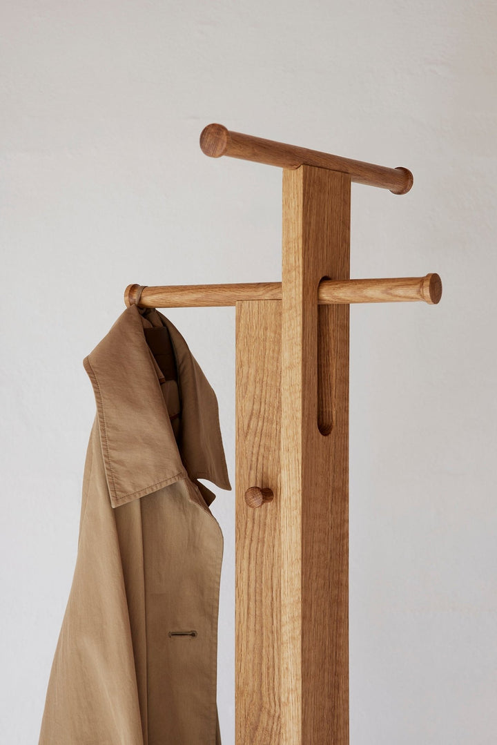 Foyer Coat Stand - Form & Refine Coat + Key Racks - Oak - HORNE