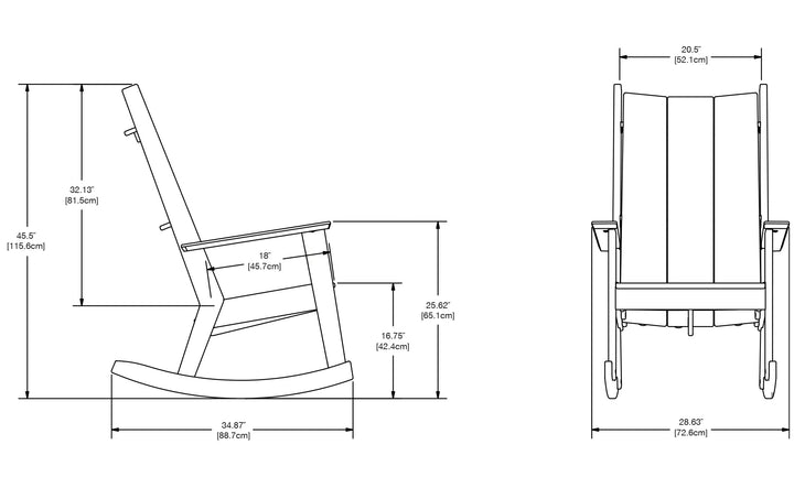 Fredricksonn Rocking Chair - Loll Designs Outdoor Furniture - Chili - HORNE
