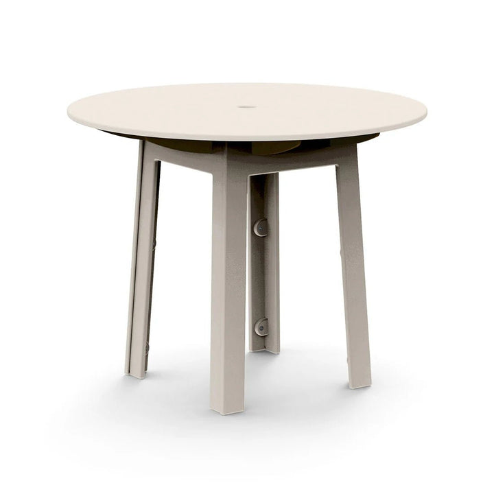 Fresh Air Round Table - 38" - Loll Designs Outdoor Furniture - Table Top with Umbrella Hole - Fog - HORNE