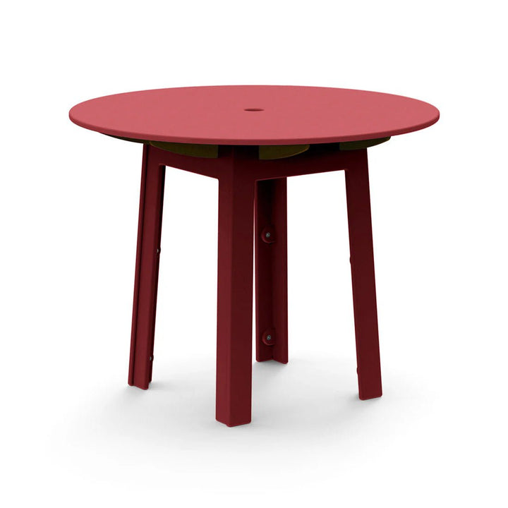 Fresh Air Round Table - 38" - Loll Designs Outdoor Furniture - Table Top with Umbrella Hole - Chili - HORNE