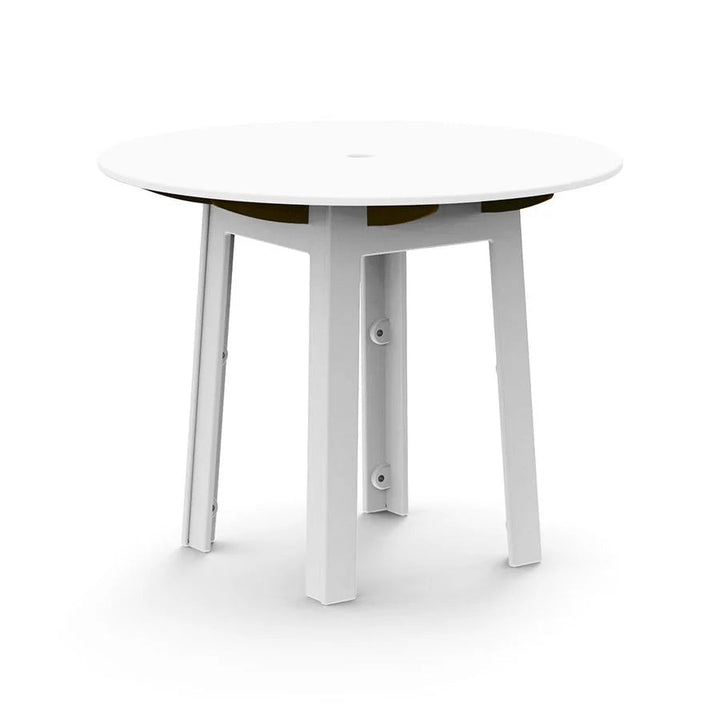 Fresh Air Round Table - 38" - Loll Designs Outdoor Furniture - Table Top with Umbrella Hole - Cloud White - HORNE