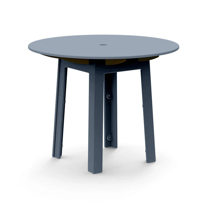 Fresh Air Round Table - 38" - Loll Designs Outdoor Furniture - Table Top with Umbrella Hole - Ash Blue - HORNE