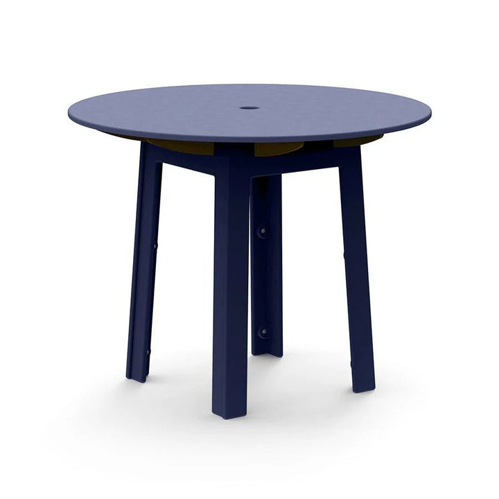 Fresh Air Round Table - 38" - Loll Designs Outdoor Furniture - Table Top with Umbrella Hole - Navy Blue - HORNE