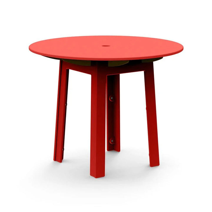 Fresh Air Round Table - 38" - Loll Designs Outdoor Furniture - Table Top with Umbrella Hole - Apple Red - HORNE