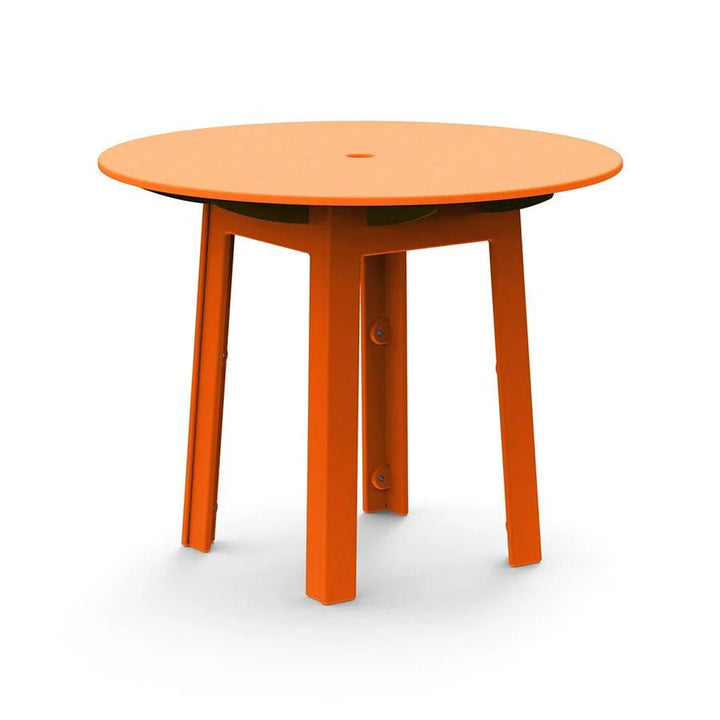 Fresh Air Round Table - 38" - Loll Designs Outdoor Furniture - Table Top with Umbrella Hole - Sunset Orange - HORNE